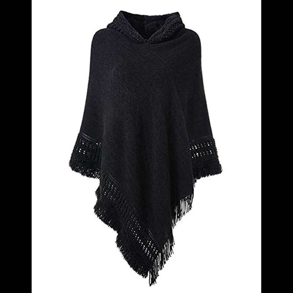 Women’s Hooded Poncho/Shawl - OneSize